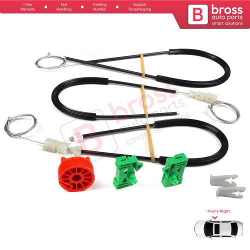 Window Regulator Repair Kit Front Right Door for Renault Laguna MK2 X74  BG0/1 KG0/1 2001-2008 8200000938