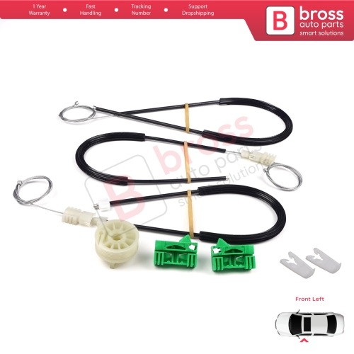 Window Regulator Repair Kit Front Left Door for Renault Laguna MK2 X74  BG0/1 KG0/1 2001-2008 8200000937