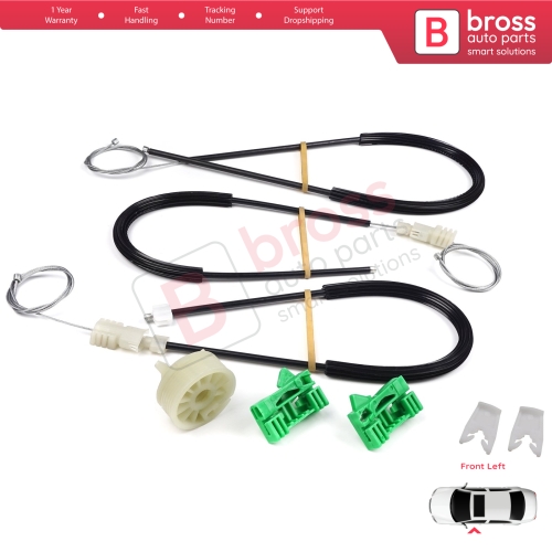 Window Regulator Repair Kit Front Left Door for Renault Laguna MK2 X74  BG0/1 KG0/1 2001-2008 8200000937