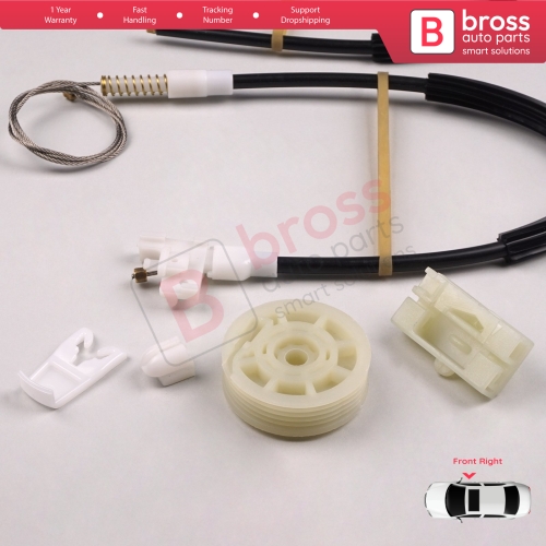 Window Regulator Repair Kit Front Right Door for Renault Megane MK1 X64 1996-2003 4/5 Door 7700834346