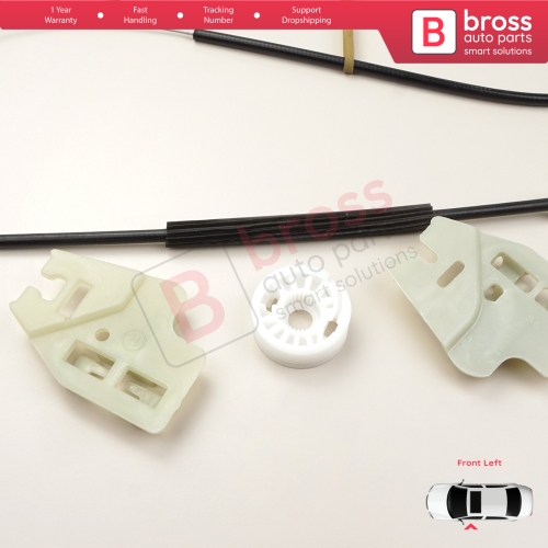 Window Regulator Repair Kit Front Left Door for BMW 3 Series E46 1998-2001 4/5 Door Pre-Facelift 51337020659