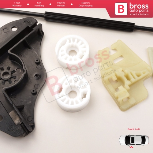 Window Regulator Repair Kit Front Left Door for BMW 3 Series E46 2001-2005 4/5 Door Facelift 51330018129