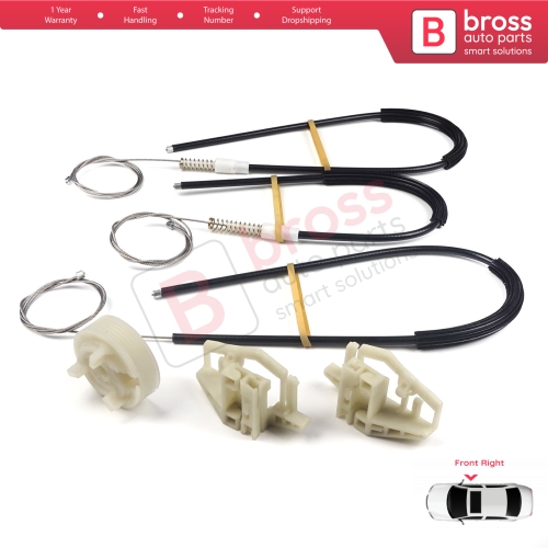 Window Regulator Repair Kit Front Right Door for Renault Megane MK2 2002-2008 4/5 Door 8200325135