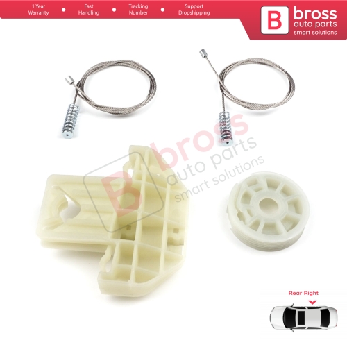 Window Regulator Repair Kit Rear Right Door for Ford Focus MK1 4/5 Door Hatchback Sedan Estate Wagon 1138203