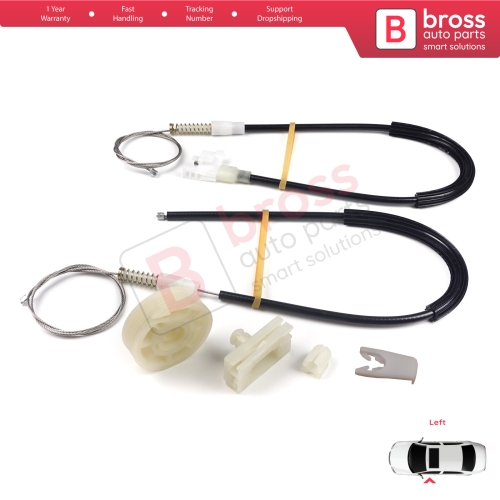 Window Regulator Repair Kit Left Door for Renault Megane MK1 X64 DA0/1 Coupe 1996-2003 2/3 Door 7700834394