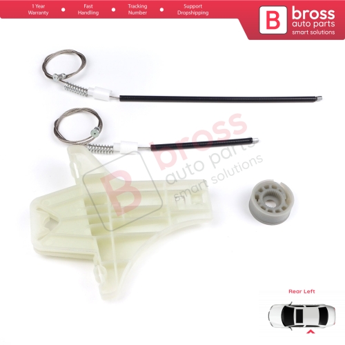 Window Regulator Repair Kit Rear Left Door for VW Jetta Golf MK5 A5 1K R32 GTI Rabbit Plus 5M1 1K4839461