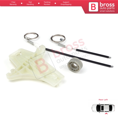 Window Regulator Repair Kit Rear Left Door for VW Jetta Golf MK5 A5 1K R32 GTI Rabbit Plus 5M1 1K4839461