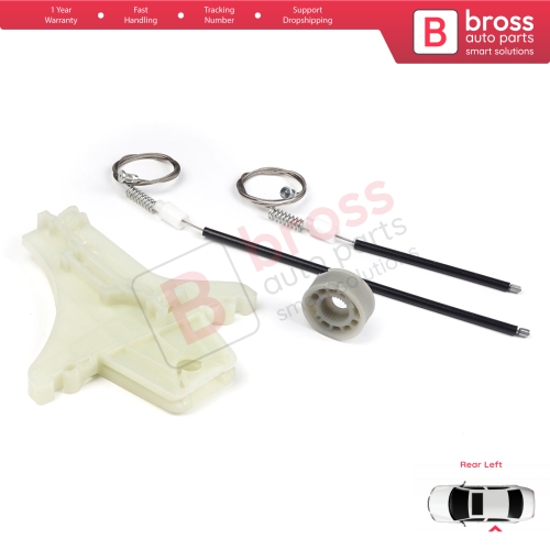 Window Regulator Repair Kit Rear Left Door for VW Jetta Golf MK5 A5 1K R32 GTI Rabbit Plus 5M1 1K4839461
