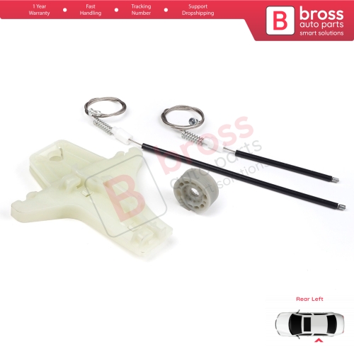 Window Regulator Repair Kit Rear Left Door for VW Jetta Golf MK5 A5 1K R32 GTI Rabbit Plus 5M1 1K4839461