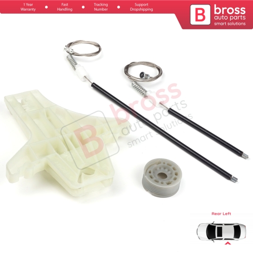 Window Regulator Repair Kit Rear Left Door for VW Jetta Golf MK5 A5 1K R32 GTI Rabbit Plus 5M1 1K4839461