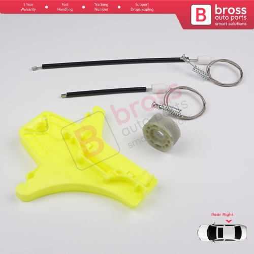 Window Regulator Repair Kit Rear Right Door for VW Jetta Golf MK5 A5 1K R32 GTI Rabbit Plus 5M1 1K5839462