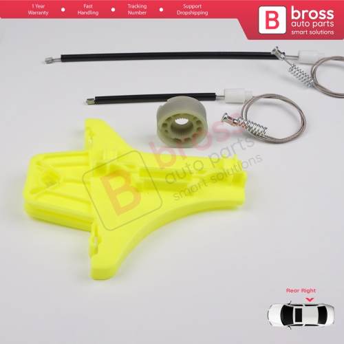 Window Regulator Repair Kit Rear Right Door for VW Jetta Golf MK5 A5 1K R32 GTI Rabbit Plus 5M1 1K5839462