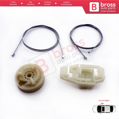 Window Regulator Repair Kit Front Right Door for Citroen C3 MK1 FC FN 2002-2010 5-Door Hatchback 9222N5