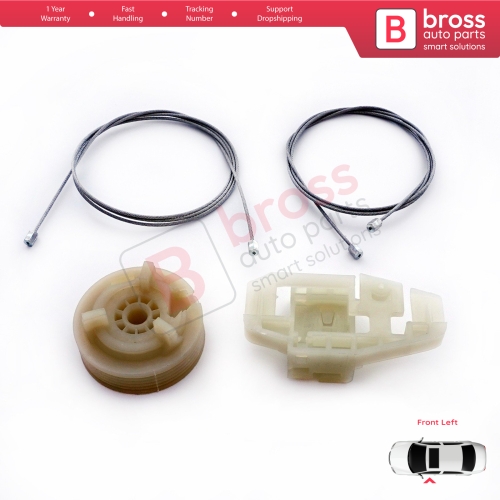 Window Regulator Repair Kit Front Left Door for Citroen C3 MK1 FC FN 2002-2010 5-Door Hatchback 9221AQ
