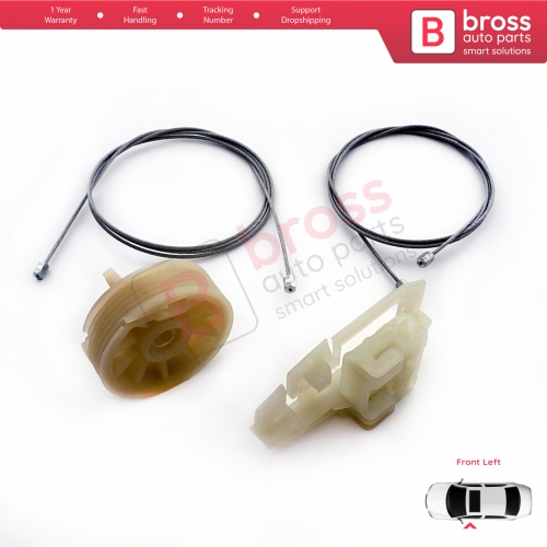 Window Regulator Repair Kit Front Left Door for Citroen C3 MK1 FC FN 2002-2010 5-Door Hatchback 9221AQ