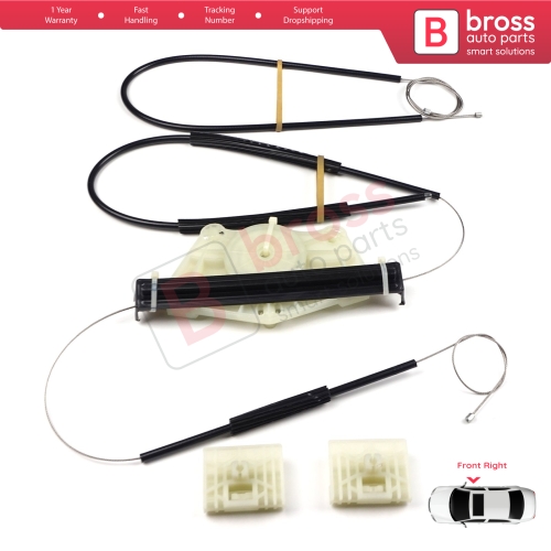Window Regulator Repair Kit Front Right Door for Audi A4 B6 8E2 8E5 B7 8EC 8ED Seat Exeo 3R2 3R5 4/5 Door 8E0837462