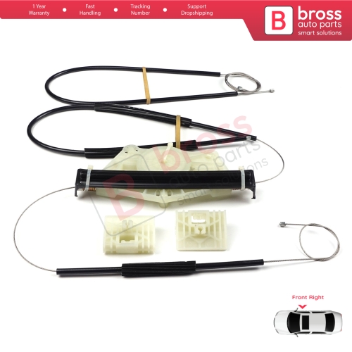 Window Regulator Repair Kit Front Right Door for Audi A4 B6 8E2 8E5 B7 8EC 8ED Seat Exeo 3R2 3R5 4/5 Door 8E0837462