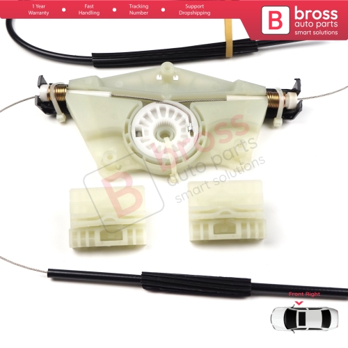 Window Regulator Repair Kit Front Right Door for Audi A4 B6 8E2 8E5 B7 8EC 8ED Seat Exeo 3R2 3R5 4/5 Door 8E0837462