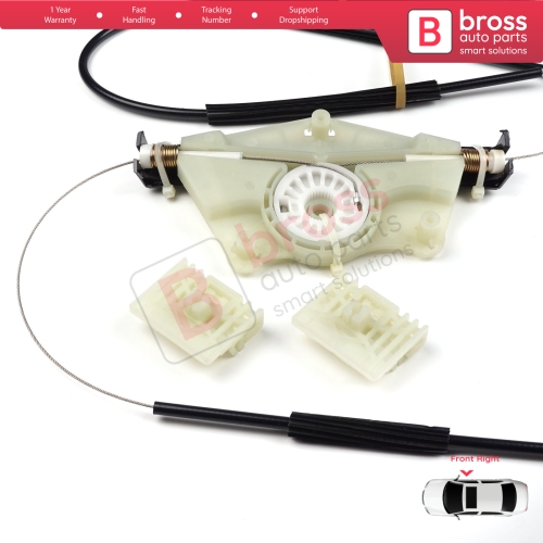 Window Regulator Repair Kit Front Right Door for Audi A4 B6 8E2 8E5 B7 8EC 8ED Seat Exeo 3R2 3R5 4/5 Door 8E0837462