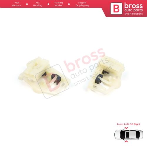 Window Regulator Repair Clips A+B Front Door for BMW 3 Series E46 Compact 2001-2005 2-Door 51338251351 51338251352