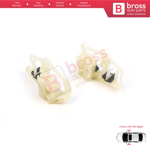 Window Regulator Repair Clips A+B Front Door for BMW 3 Series E46 Compact 2001-2005 2-Door 51338251351 51338251352