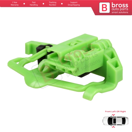 Window Regulator Clip L Front for BMW E 46 Compact GREEN