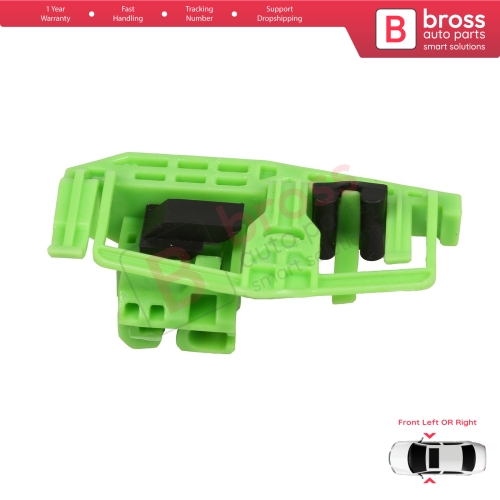 Window Regulator Clip L Front for BMW E 46 Compact GREEN