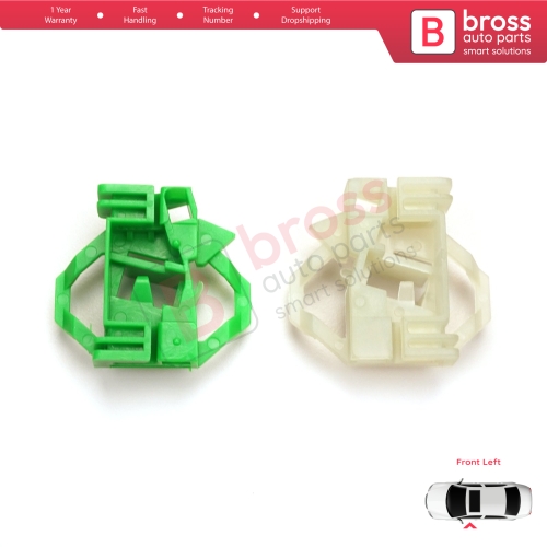 Window Regulator Repair Clips Front Left for VW Polo Classic 6V Caddy MK2 Seat Cordoba MK1 Ibiza MK2 Inca Skoda Octavia MK1 1U 6K4837401