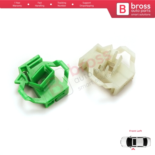 Window Regulator Repair Clips Front Left for VW Polo Classic 6V Caddy MK2 Seat Cordoba MK1 Ibiza MK2 Inca Skoda Octavia MK1 1U 6K4837401