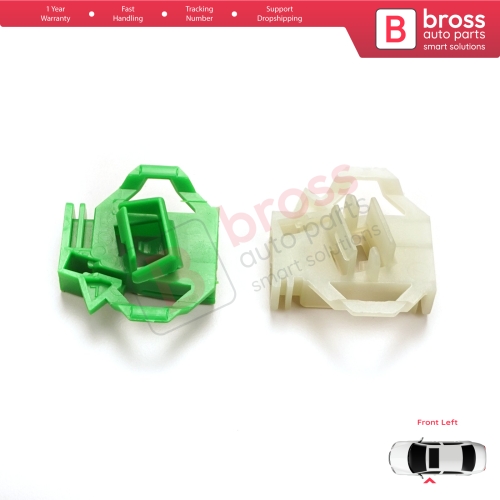 Window Regulator Repair Clips Front Left for VW Polo Classic 6V Caddy MK2 Seat Cordoba MK1 Ibiza MK2 Inca Skoda Octavia MK1 1U 6K4837401