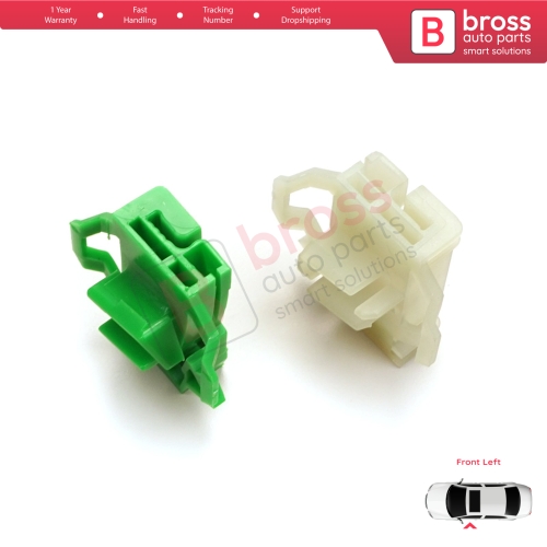 Window Regulator Repair Clips Front Left for VW Polo Classic 6V Caddy MK2 Seat Cordoba MK1 Ibiza MK2 Inca Skoda Octavia MK1 1U 6K4837401