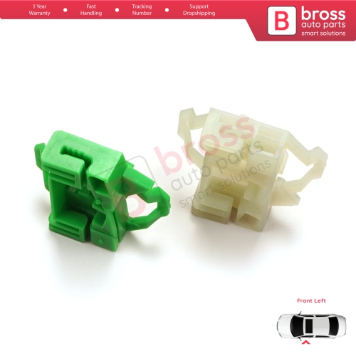 Window Regulator Repair Clips Front Left for VW Polo Classic 6V Caddy MK2 Seat Cordoba MK1 Ibiza MK2 Inca Skoda Octavia MK1 1U 6K4837401