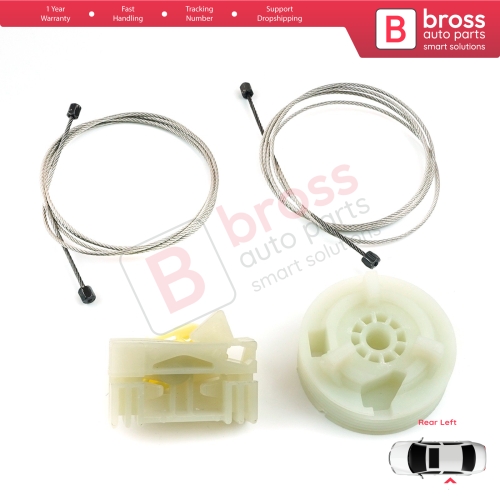 Window Regulator Repair Set Rear Left Door for Vauxhall Opel Meriva MK1 A X03 2003-2010 93362663