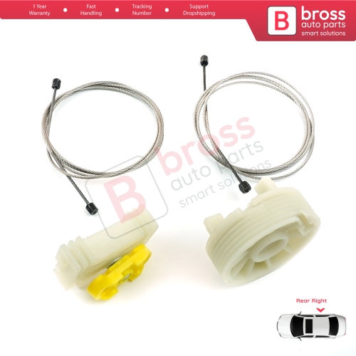 Window Regulator Repair Set Rear Right Door for Vauxhall Opel Meriva MK1 A X03 2003-2010 93362664