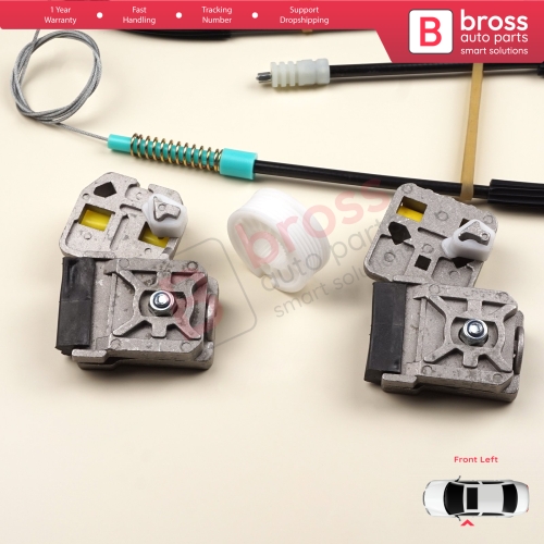 Window Regulator Repair Set Front Left Door for Peugeot 607 9D 9U 1999-2010 9650734980 9221Q2 With Metal Slider
