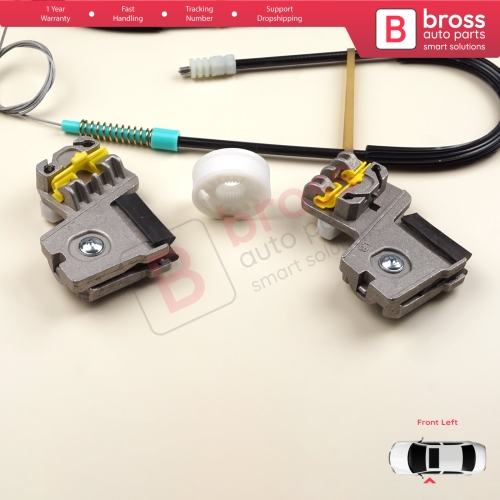 Window Regulator Repair Set Front Left Door for Peugeot 607 9D 9U 1999-2010 9650734980 9221Q2 With Metal Slider