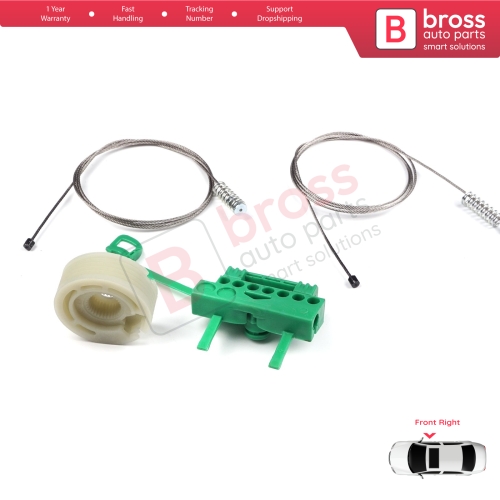 Power Window Regulator Repair Set Front Right Door for Fiat Linea 323 110 2007-2018 51892560