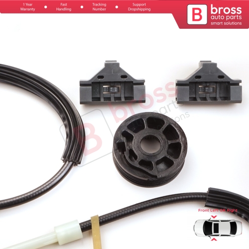 Manual Window Regulator Repair Set Front Left or Right Door for VW Polo MK3 6N1 6N2 1994-2001 2/3 Door 6N3837401