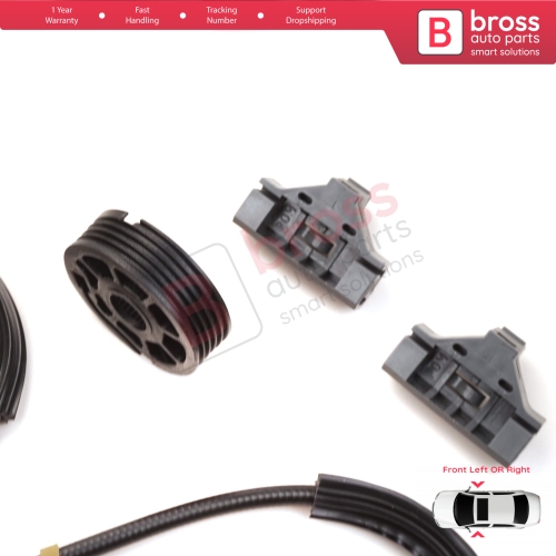 Manual Window Regulator Repair Set Front Left or Right Door for VW Polo MK3 6N1 6N2 1994-2001 2/3 Door 6N3837401