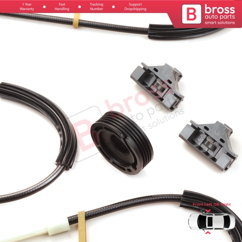 Manual Window Regulator Repair Set Front Left or Right Door for VW Polo MK3 6N1 6N2 1994-2001 2/3 Door 6N3837401