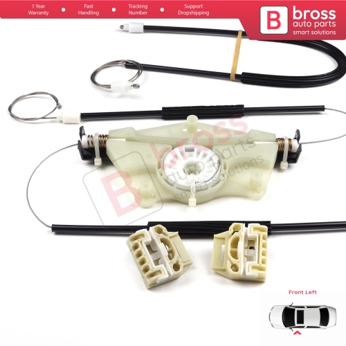 Power Window Regulator Repair Set Front Left Door for Skoda Fabia MK1 1999-2008 4/5 Door Praktik Van 6Y1837461