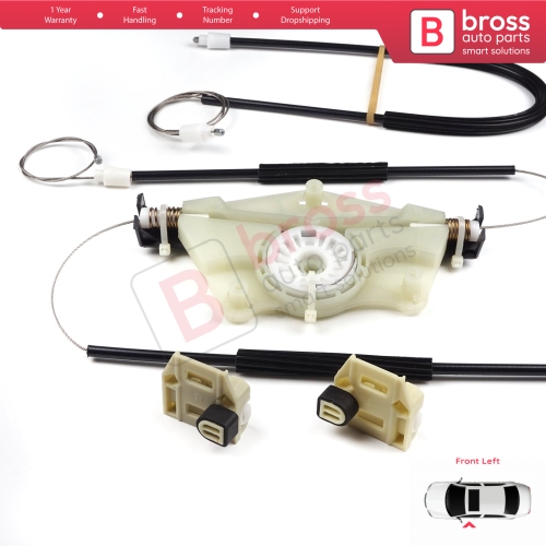 Power Window Regulator Repair Set Front Left Door for Skoda Fabia MK1 1999-2008 4/5 Door Praktik Van 6Y1837461