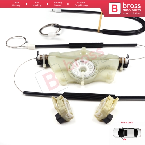 Power Window Regulator Repair Set Front Left Door for Skoda Fabia MK1 1999-2008 4/5 Door Praktik Van 6Y1837461