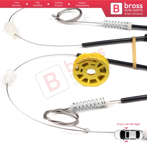 Window Regulator Repair Kit Front Left or Right Door for BMW 5 Series E39 1996-03/1999 4/5 Door Pre-Facelift 51338159831 51338159832