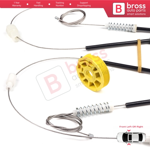 Window Regulator Repair Kit Front Left or Right Door for BMW 5 Series E39 1996-03/1999 4/5 Door Pre-Facelift 51338159831 51338159832