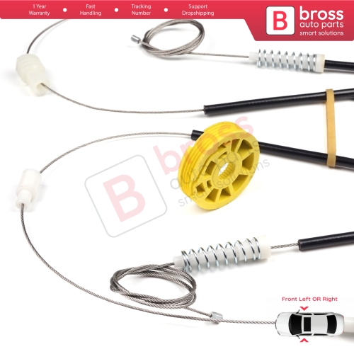 Window Regulator Repair Kit Front Left or Right Door for BMW 5 Series E39 1996-03/1999 4/5 Door Pre-Facelift 51338159831 51338159832