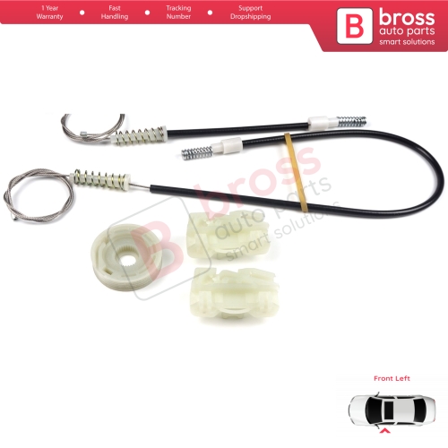 Power Window Regulator Repair Set Front Left Door for Land Rover Freelander MK1 L314 LN 1997-2006 3/5 Door LR006372