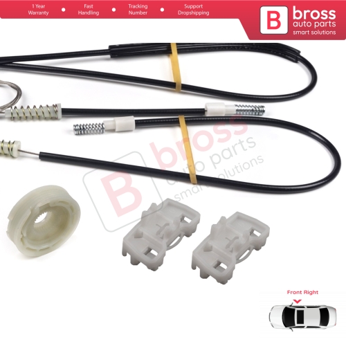 Power Window Regulator Repair Set Front Right Door for Land Rover Freelander MK1 L314 LN 1997-2006 3/5 Door LR006371