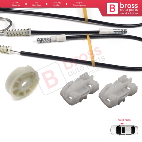 Power Window Regulator Repair Set Front Right Door for Land Rover Freelander MK1 L314 LN 1997-2006 3/5 Door LR006371