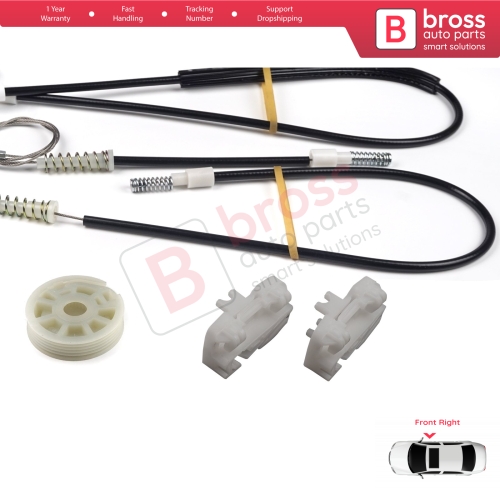 Power Window Regulator Repair Set Front Right Door for Land Rover Freelander MK1 L314 LN 1997-2006 3/5 Door LR006371